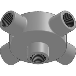 20mm Galvanised Conduit Intersection Back Outlet Box